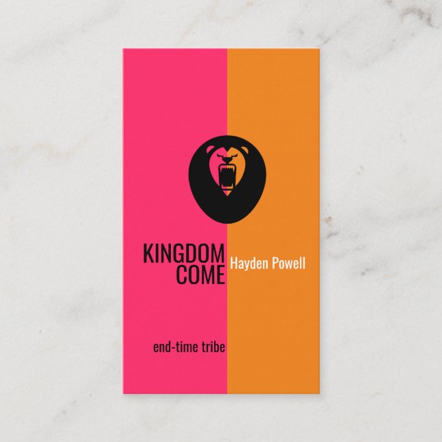 Tarjeta De Visita León Rugiente (Anverso)