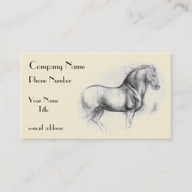 Tarjeta De Visita Leonardo-DA-Vinci-caballo (Anverso)