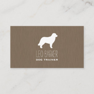 Tarjeta De Visita Leonberger Dog Breed Silhouette
