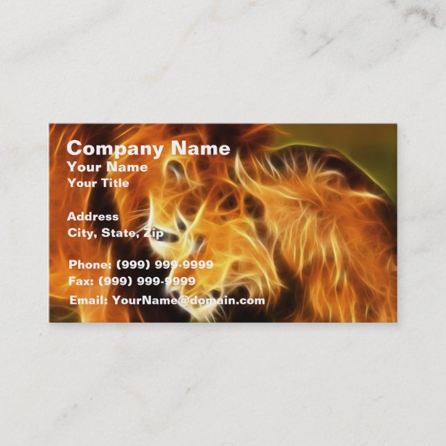 Tarjeta De Visita Leones en amor (Anverso)