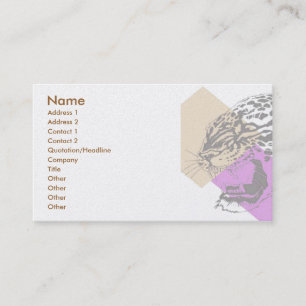 Tarjeta De Visita Leopard Business Card