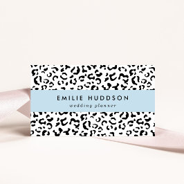 Tarjeta De Visita Leopard Print, Leopard Spots, Negro Y Blanco