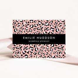 Tarjeta De Visita Leopard Print, Leopard Spots, Pink Leopard