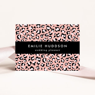 Tarjeta De Visita Leopard Print, Leopard Spots, Pink Leopard