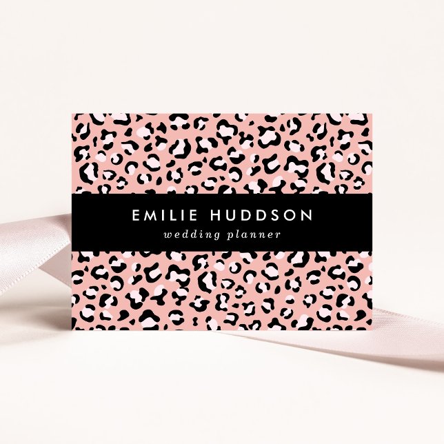 Tarjeta De Visita Leopard Print, Leopard Spots, Pink Leopard (Subido por el creador)