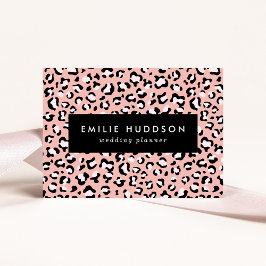 Tarjeta De Visita Leopard Print, Leopard Spots, Pink Leopard