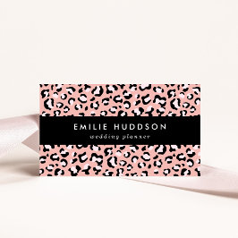 Tarjeta De Visita Leopard Print, Leopard Spots, Pink Leopard