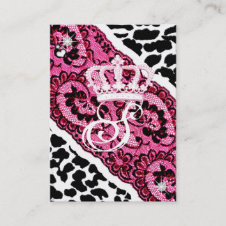 Tarjeta De Visita leopardo 311-Lacy y tiara