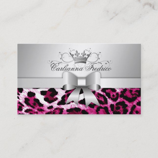 Tarjeta De Visita Leopardo de 311 rosas fuertes del Arco-licious (Anverso)