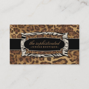 Tarjeta De Visita leopardo de la selva 311-Sophisticated