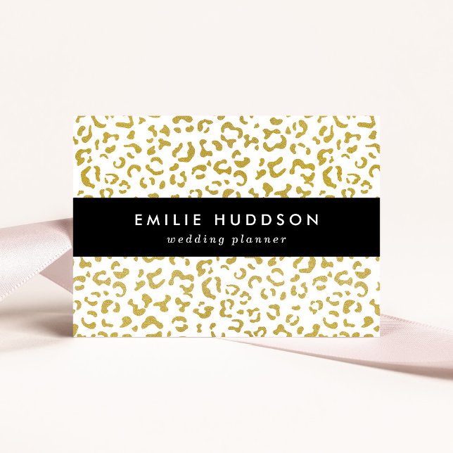 Tarjeta De Visita Leopardo de oro, Purpurina de oro, impresión de le (Subido por el creador)