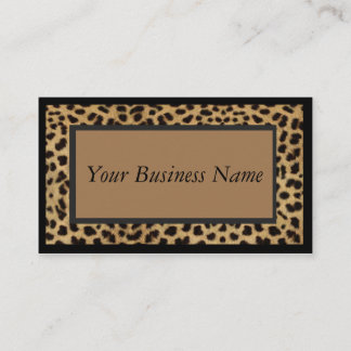 Tarjeta De Visita Leopardo del estampado de animales