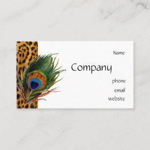 Tarjeta De Visita Leopardo del pavo real