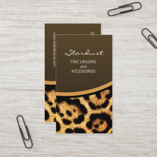 Tarjeta De Visita Leopardo elegante