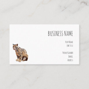 Tarjeta De Visita leopardo nublado fotografía selva gran gato animal