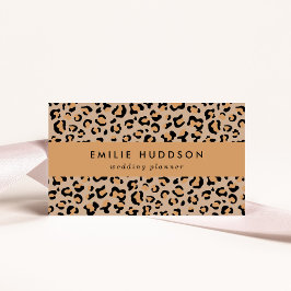Tarjeta De Visita Leopardo Print, Leopard Spots, Brown Leopard