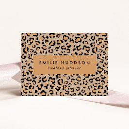 Tarjeta De Visita Leopardo Print, Leopard Spots, Brown Leopard