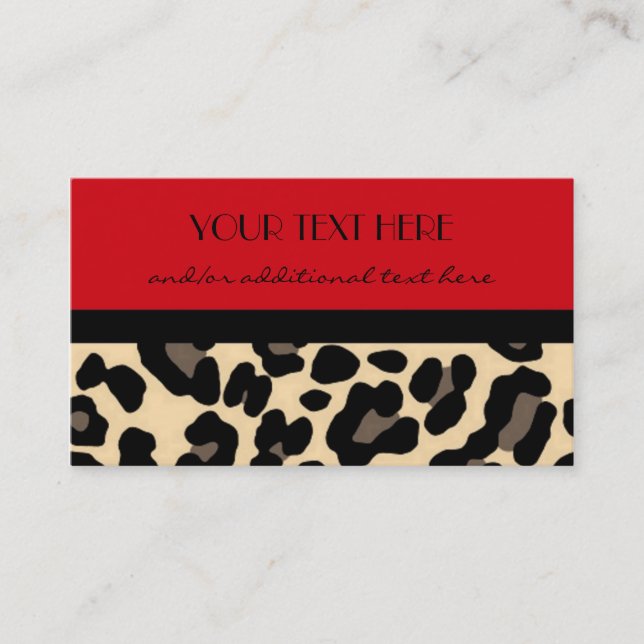Tarjeta De Visita Leopardo rojo (Anverso)