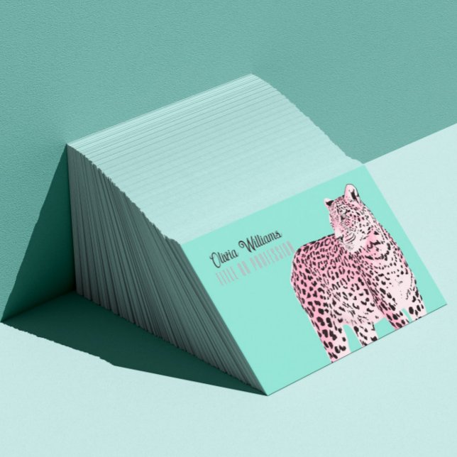 Tarjeta De Visita Leopardo rosa (Subido por el creador)