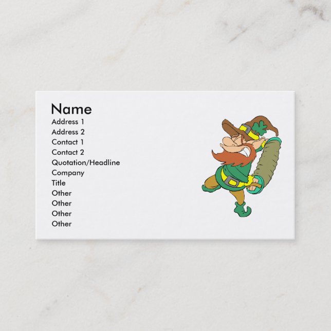 Tarjeta de visita Leprechaun (Anverso)