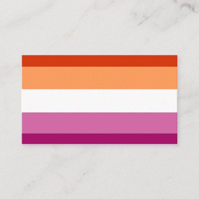 Tarjeta De Visita Lesbian Flag (Anverso)