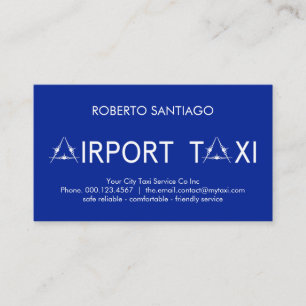 Tarjeta De Visita Letra-A Avión Aeropuerto Taxi