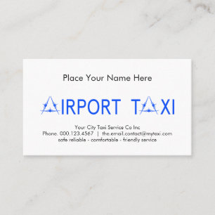 Tarjeta De Visita Letra-A Avión Aeropuerto Taxi