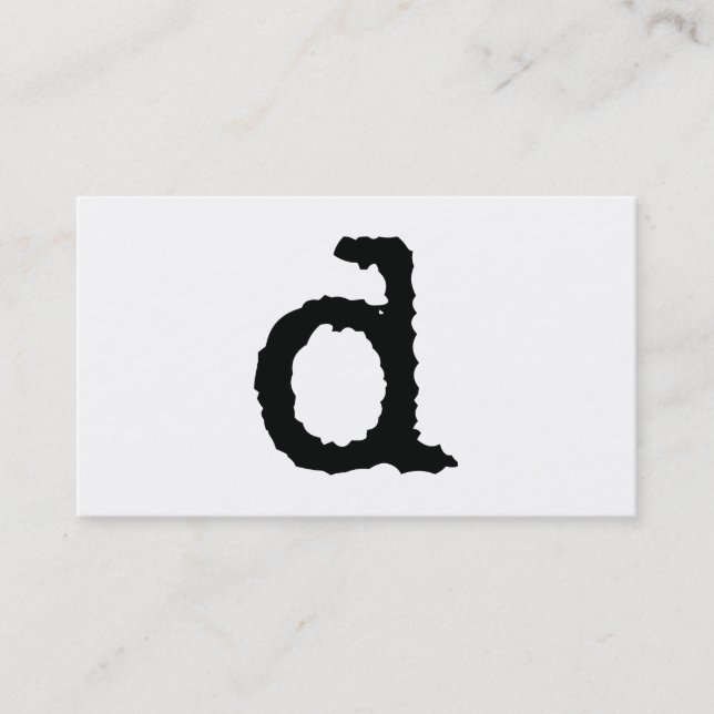 Tarjeta De Visita Letra D (Anverso)
