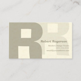 Tarjeta De Visita Letra doble grande retra elegante R