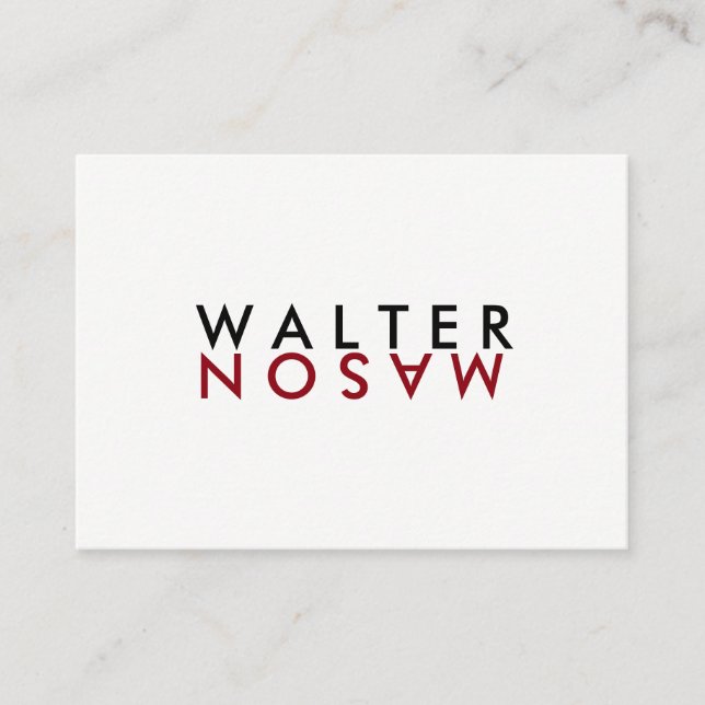 Tarjeta De Visita Letra Flip (Anverso)