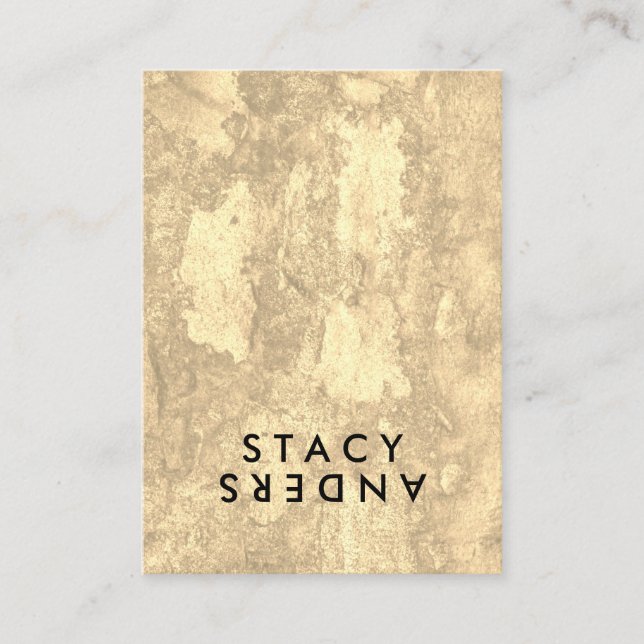 Tarjeta De Visita Letra Flip Moda Rustic (Anverso)