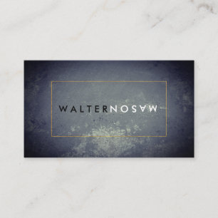 Tarjeta De Visita Letra Flip Rustic con borde