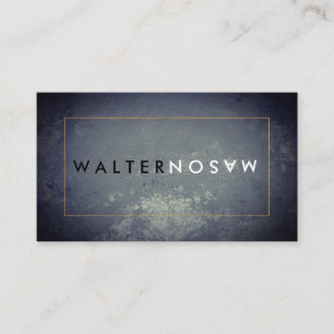 Tarjeta De Visita Letra Flip Rustic con borde