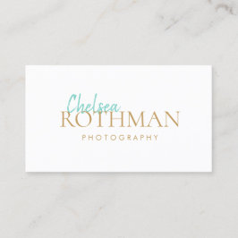 Tarjeta De Visita Letra manuscrita blanca simple