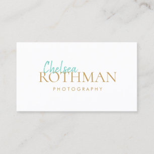 Tarjeta De Visita Letra manuscrita blanca simple