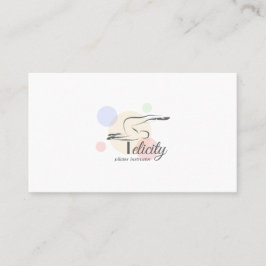 Tarjeta De Visita Letra Pilates F Pose | Letra monograma F Pilates