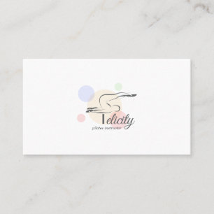 Tarjeta De Visita Letra Pilates F Pose Letra monograma F Pilates