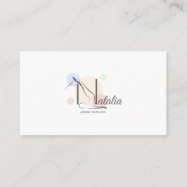 Tarjeta De Visita Letra Pilates N Pose | Letra monográfica n pilates