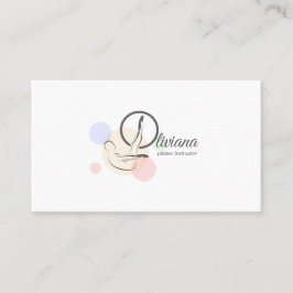 Tarjeta De Visita Letra Pilates O Pose | Letra monográfica o pilates