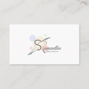Tarjeta De Visita Letra Pilates S Pose   Letra monogramo S Pilates