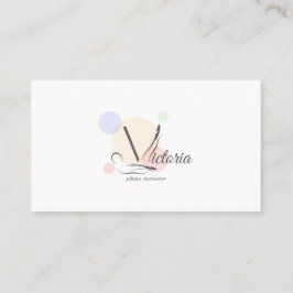 Tarjeta De Visita Letra Pilates V Pose | Letra monograma V Pilates