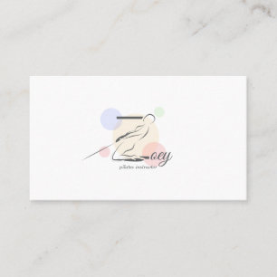 Tarjeta De Visita Letra Pilates Z Pose   Letra monograma Z pilates