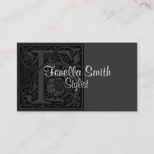 Tarjeta De Visita Letra vintage "F"