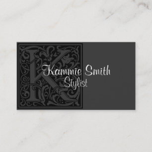 Tarjeta De Visita Letra vintage "K"