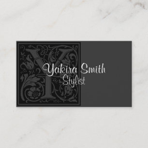 Tarjeta De Visita Letra vintage "Y"