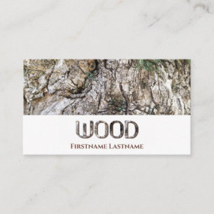 Tarjeta De Visita Letras de madera de estilo ecológico 100% natural