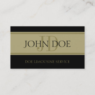 Tarjeta De Visita Letras del oro del servicio de limusina