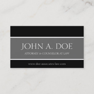 Tarjeta De Visita Letras negras/grises/blancas