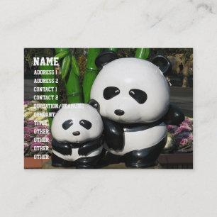 Tarjeta De Visita Letrero de Panda del Zoológico de Ueno