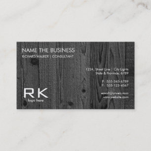 Tarjeta De Visita Letrero profesional elegante de textura de madera 